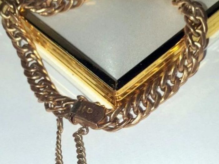 Vintage 9ct Gold Unisex Double-Curb Bracelet