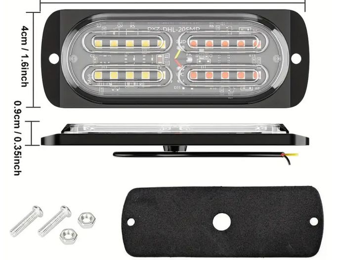 2pcs 20 LED  Lights - 18 kinds of Modes ,Back / Side Lighting