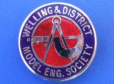 Welling & District Model Engineering Society (WEDMES) - membership enamel badge (c.1970's). Very scarce.