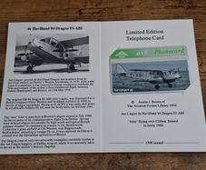 UK BT Phonecard "Air Lingus", 1994, mint in folder, Limited Edition, rare - free standard postage