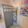 Kids Grey & White House Loft Bed Image 2