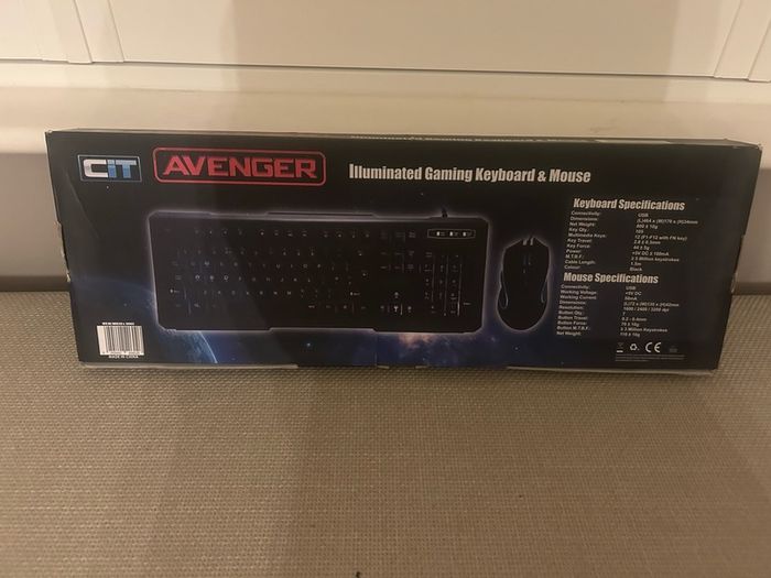 CT Avenger Illuminated Gaming Keyboard & Mouse