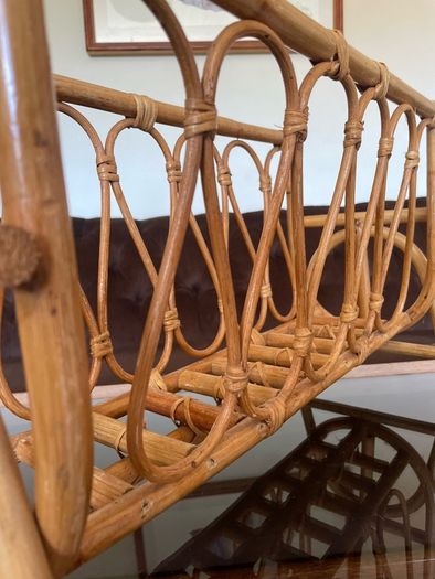 Vintage MCM Bamboo Magazine Rack