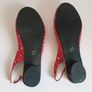 Flydoz Ladies Red Slingback Shoes With Stars & Bows New With Box Size UK4 EU37 CAN POST Image 4