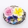 Crown English Brooch And Suds, Silver Fine Bone China Set, In Original Box Image 2