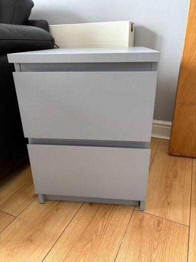IKEA MALM Chest of 2 Drawers - Grey