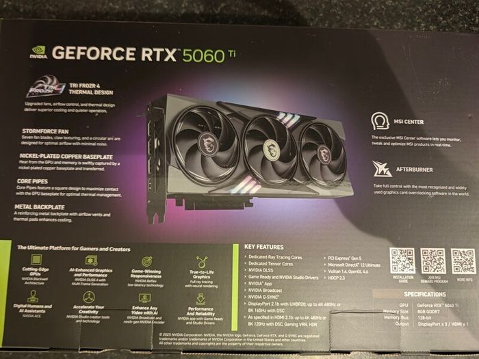 Gpu Msi Geforce Rtx 5060 Ti 8GB Gaming Trio Oc