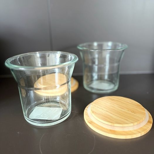Glass food storage 1 Litre bamboo lid