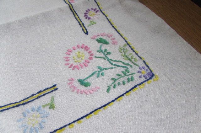 Vintage Embroidered Cushion for Sale