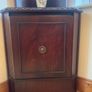 Mahogany dining table, chairs and display units Image 8