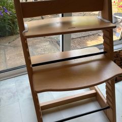 Stokke Tripp Trapp High Chair Bundle Natural, Baby Set, Tray, Harness, Gliders