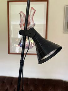 Vintage Ikea Design LAGRA Space Age Black Floor or Desk Lamp Sweden