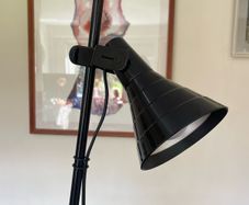 Vintage Ikea Design LAGRA Space Age Black Floor or Desk Lamp Sweden