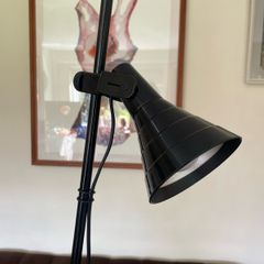 Vintage Ikea Design LAGRA Space Age Black Floor or Desk Lamp Sweden