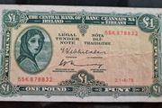 1975 Lady Lavery 1 pound banknote