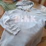Victoria Secret PINK hooded jumper in baby blue  L (10) 12-14 (16) Brand New Image 3