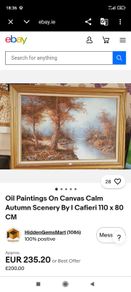 Vintage 1960's landscape oil painting