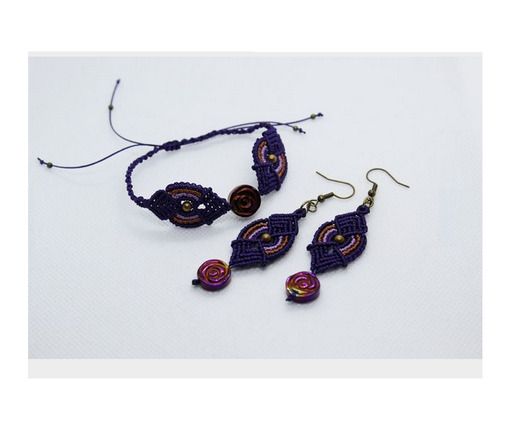 Purple Stone Necklace - boho style - ideal gift