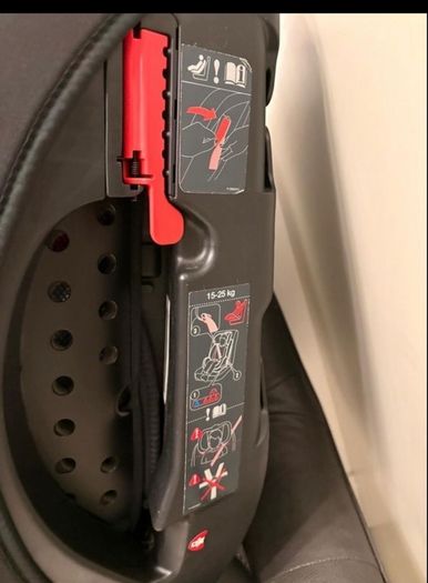 Joie stages car seat suitable from birth to 4 years.Infint incert included . Chair secured by car seatbelt