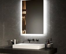 Illuminated LED bathroom mirror