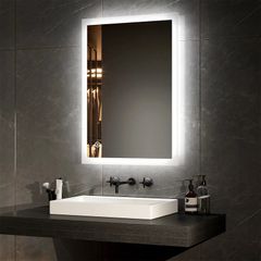 Illuminated LED bathroom mirror