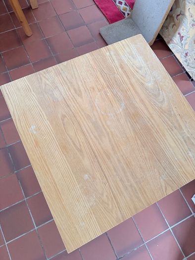 Free Solid Wood Square Side Table with Drawer