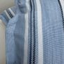 New 52cm x 52cm Oxford style Cambridge blue, French navy and white outdoor cushion Image 6