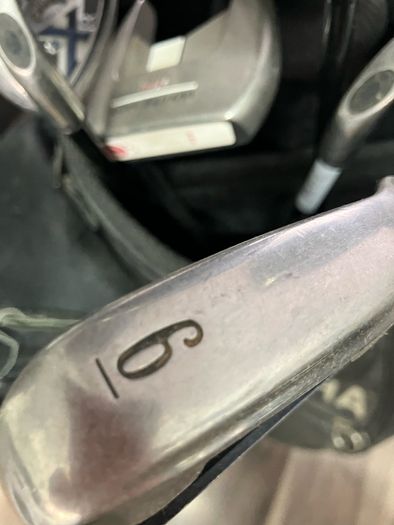golf bag and clubs