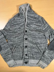 Polo Ralph Lauren - Sz M 8-9 yrs Boys - Gray Marled Button Front Cardigan