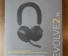 Jabra Evolve2 75 Wireless PC Headset with 8-Microphone Technology - Dual Foam Stereo Headphones with Adjustable Advanced Active Noise Cancellation, USB-A Bluetooth Adapter and UC Compatibility - Black