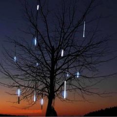 White 30CM 240 L 8 Tube Meteor Shower Lights