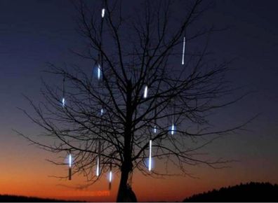 White 30CM 240 L 8 Tube Meteor Shower Lights