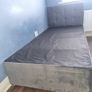 single velvet bed wite large drawers Image 7