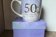 Brand new 50th birthday mug in a box