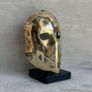 Mask Sculpture On Stand- Polished Bronze Image 6