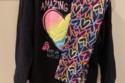 Black and neon leggings and top set 6-7years