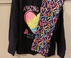 Black and neon leggings and top set 6-7years