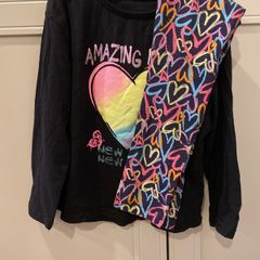 Black and neon leggings and top set 6-7years
