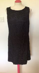 Monsoon Black Lace Pencil dress size 14 includes post