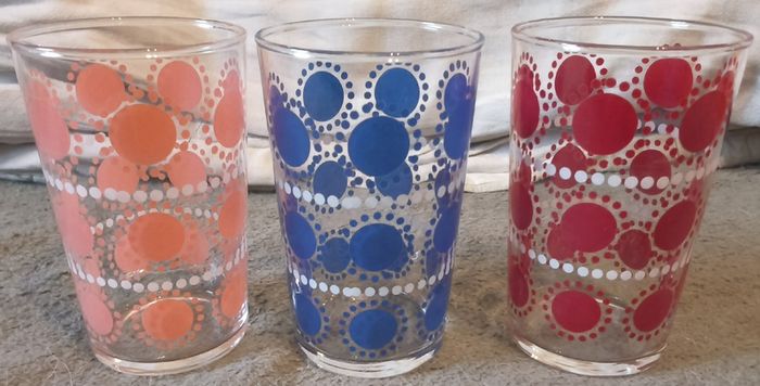 70's French jug and glasses