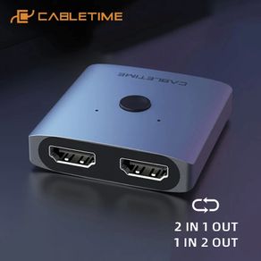 Cabletime 4K@60Hz HDMI 2.0 Bi-Directional Switch/KVM/Splitter Aluminum Alloy (Brand New/Warranty)