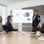 Double-Sided Magnetic Revolving Mobile Whiteboard, Aluminium Frame & Stand,W110xH75 cm Image 5