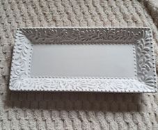 white ceramic serving tray