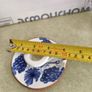 Signed Portuguese Blue & White Ceramic Chamberstick Candlestick Hand Painted Blue and White Decor Image 2