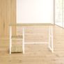 White Minimalistic Office Desk With Shelving Image 9
