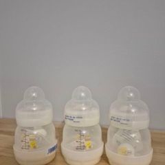 3 Brand New MAM Newborn Anti Colic Bottle with Teat Extra Slow Flow Self Sterilising and Easy Clean