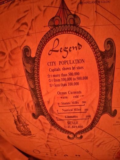 1980's Scan Denmark Light Up Globe