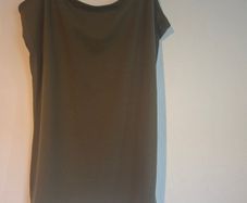 Olive string vest.