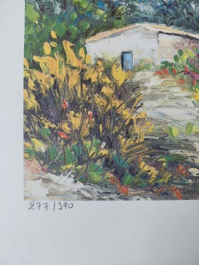 Limited edition lithograph La Petite Maison by Marcel Belvisi 277/390