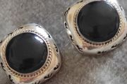 Vintage sterling silver clip on earrings